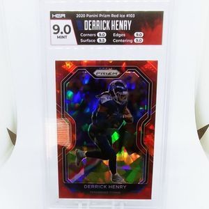 2020 Panini Prizm Red Ice Derrick Henry #103 Tennessee Titans HGA 9